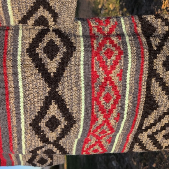 Vintage 80's 90's KEREN HART Knit Long Soft Sweater Duster & Hoodie Hood Sz S - Picture 2 of 9